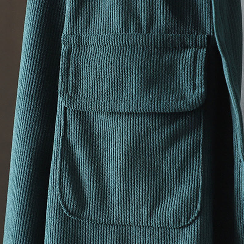 Buddha Stones Corduroy Damen-Baumwoll-Langarmjacke mit Taschen - image 23