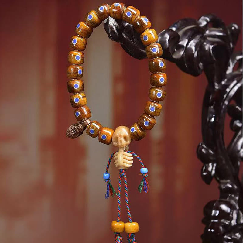 Armband mit Buddha Stones und tibetischen Knochenperlen, der Herr des Leichenwaldes, hält böse Geister fern - image 7