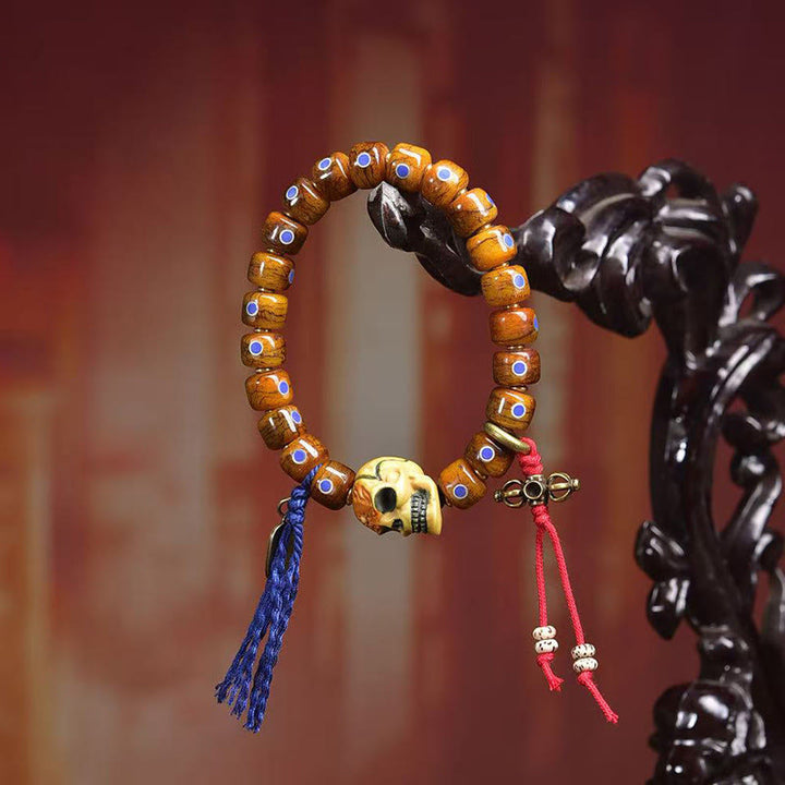 Armband mit Buddha Stones und tibetischen Knochenperlen, der Herr des Leichenwaldes, hält böse Geister fern - image 2