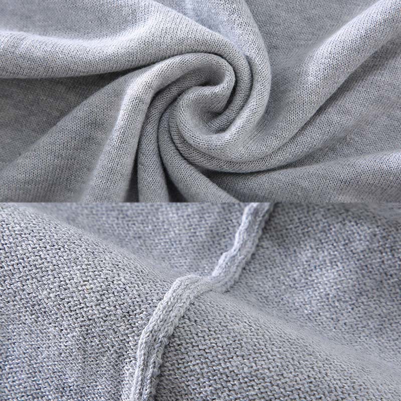 Buddha Stones Rippendesign Reine Baumwolle Thermo Herren Pullover Rundhals Langarm - image 8