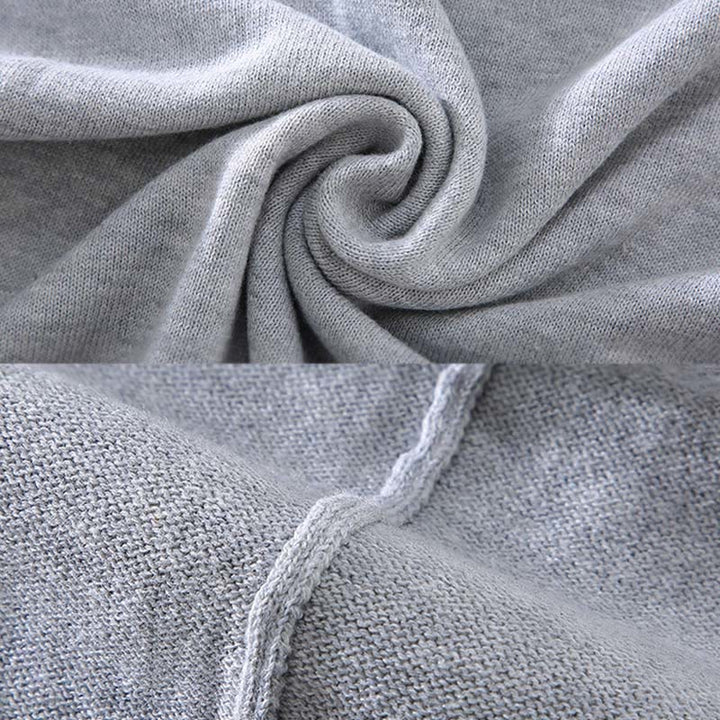 Buddha Stones Rippendesign Reine Baumwolle Thermo Herren Pullover Rundhals Langarm - image 8