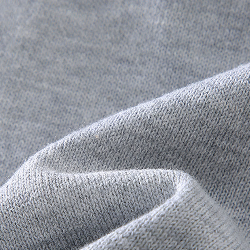 Buddha Stones Rippendesign Reine Baumwolle Thermo Herren Pullover Rundhals Langarm - image 6