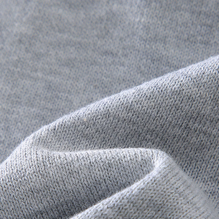 Buddha Stones Rippendesign Reine Baumwolle Thermo Herren Pullover Rundhals Langarm - image 6