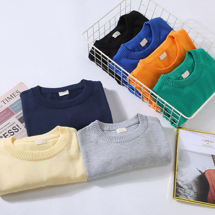 Buddha Stones Rippendesign Reine Baumwolle Thermo Herren Pullover Rundhals Langarm - image 14