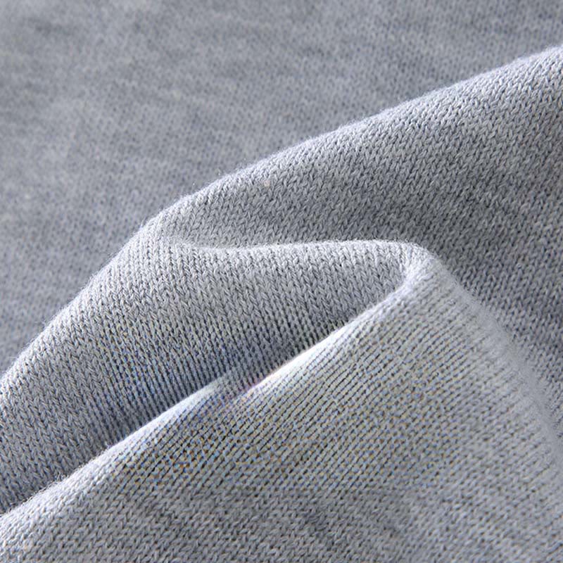 Buddha Stones Einfarbiger V-Ausschnitt Baumwolle Schlichtes Design Herren Langarmpullover - image 3