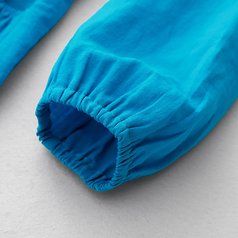 Buddha Stones – Schlichtes, langärmliges Midikleid aus Baumwolle mit Schnürung und Taschen für Damen - image 7