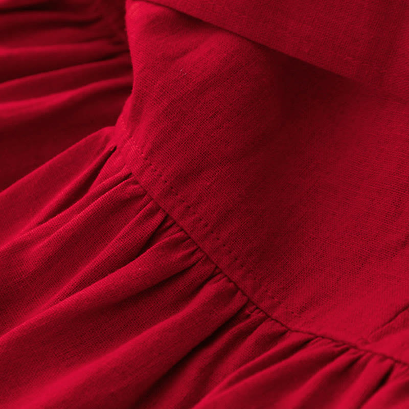 Buddha Stones – Schlichtes, langärmliges Midikleid aus Baumwolle mit Schnürung und Taschen für Damen - image 14