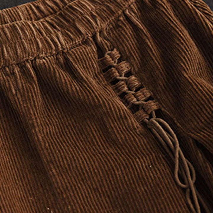 Buddha Stones Damen-Cordrock, schlicht, 7-8 Zoll lang, mit Taschen - image 11