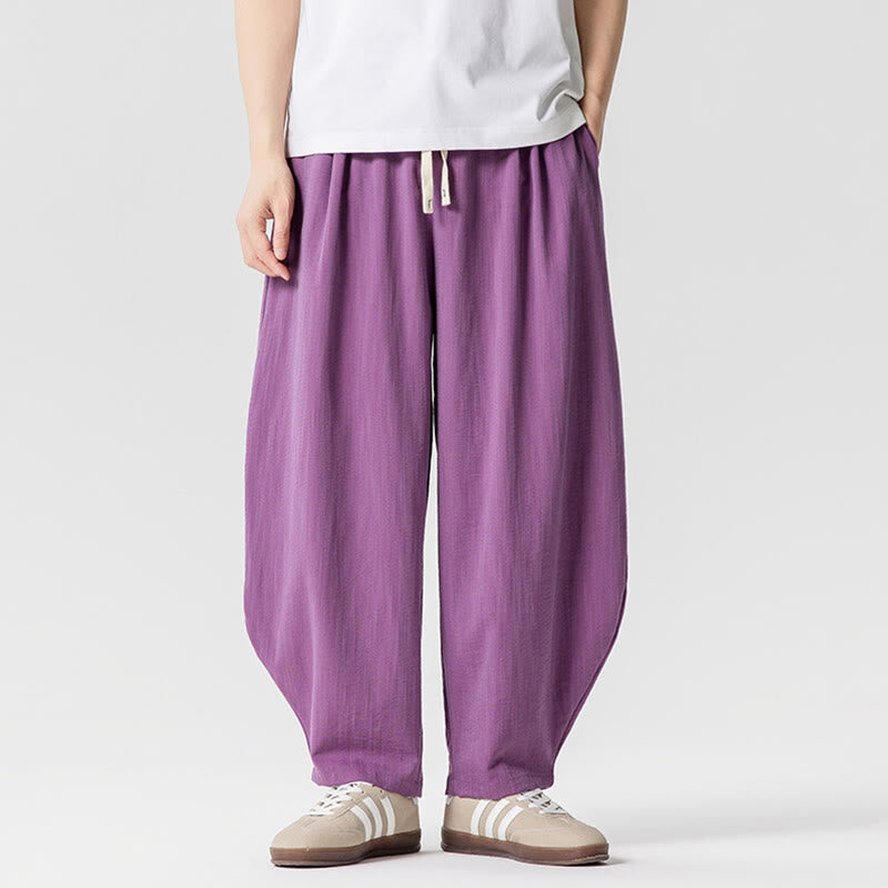 Buddha Stones Sommer-Knöchellange Herrenhose aus Baumwolle mit Kordelzug und Taschen - Mittelgroße Orchidee - US/ UK/AU46, EU56 (5XL) - image 27