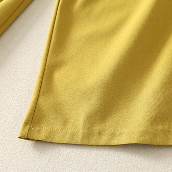 Buddha Stones Stickmuster Polyester Damenhose mit weitem Bein und Taschen - image 13