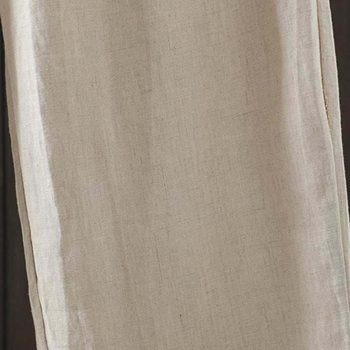 Buddha Stones Lässige Damenhose aus Baumwolle mit geradem Bein und Taschen - image 6