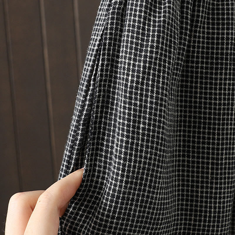 Buddha Stones Lässige Damenhose aus Baumwolle mit geradem Bein und Taschen - image 16