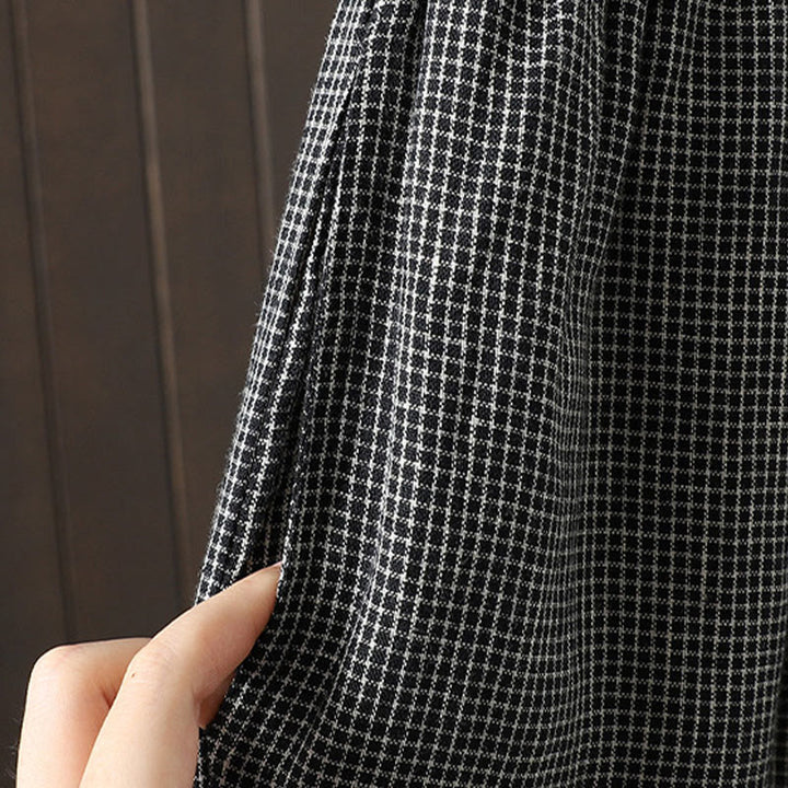 Buddha Stones Lässige Damenhose aus Baumwolle mit geradem Bein und Taschen - image 16