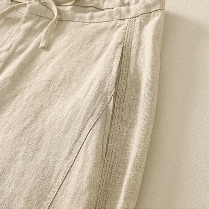 Buddha Stones Lässige, schlichte Damen-Baumwollhose mit Taschen - image 2