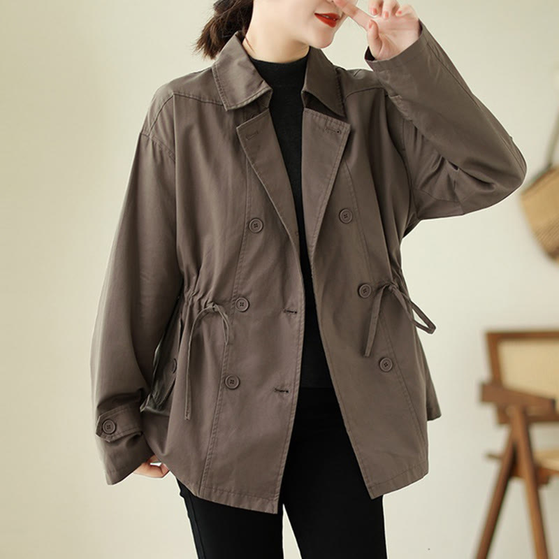 Buddha Stones Damen-Baumwolljacke mit langen Ärmeln und Knöpfen - Sienna - US14， UK/AU18，EU46 (2XL) - image 0