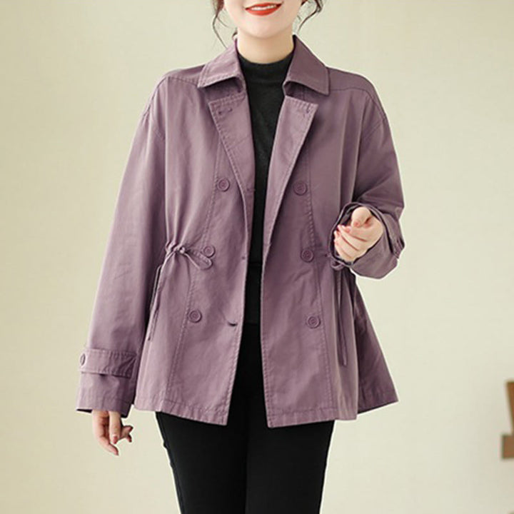 Buddha Stones Damen-Baumwolljacke mit langen Ärmeln und Knöpfen - Pflaume - US14， UK/AU18，EU46 (2XL) - image 4