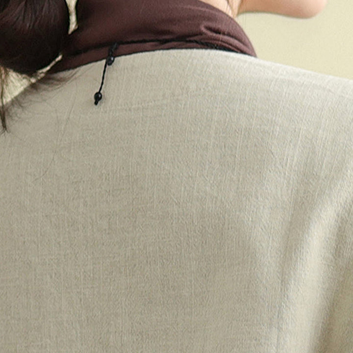 Buddha Stones Damen-Baumwolljacke mit langen Ärmeln und Rundhalsausschnitt und Taschen - image 7