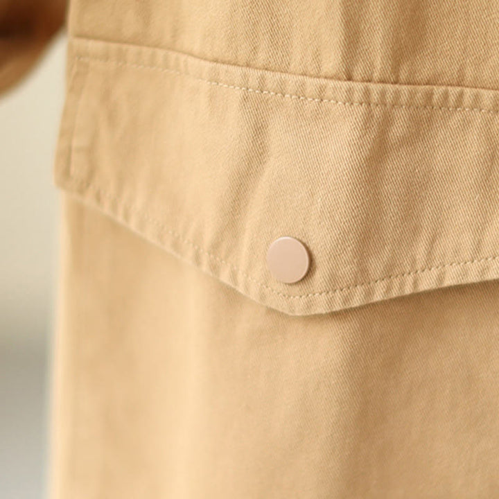 Buddha Stones Damen-Baumwolljacke mit langen Ärmeln und Knöpfen und Taschen - image 12