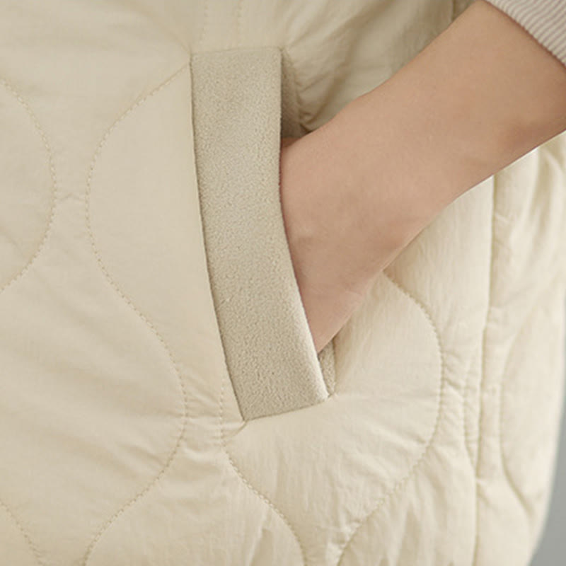 Buddha Stones Damen-Baumwolljacke mit langen Ärmeln, dicker, warmer Kapuze und Taschen - image 4
