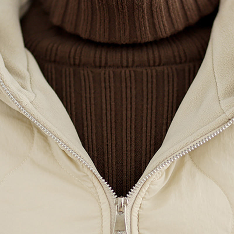 Buddha Stones Damen-Baumwolljacke mit langen Ärmeln, dicker, warmer Kapuze und Taschen - image 5