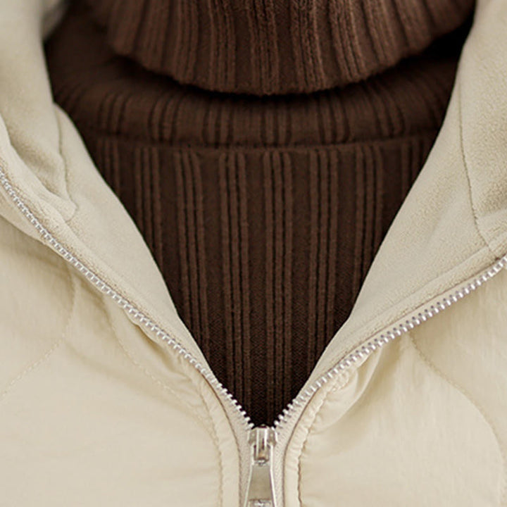 Buddha Stones Damen-Baumwolljacke mit langen Ärmeln, dicker, warmer Kapuze und Taschen - image 5