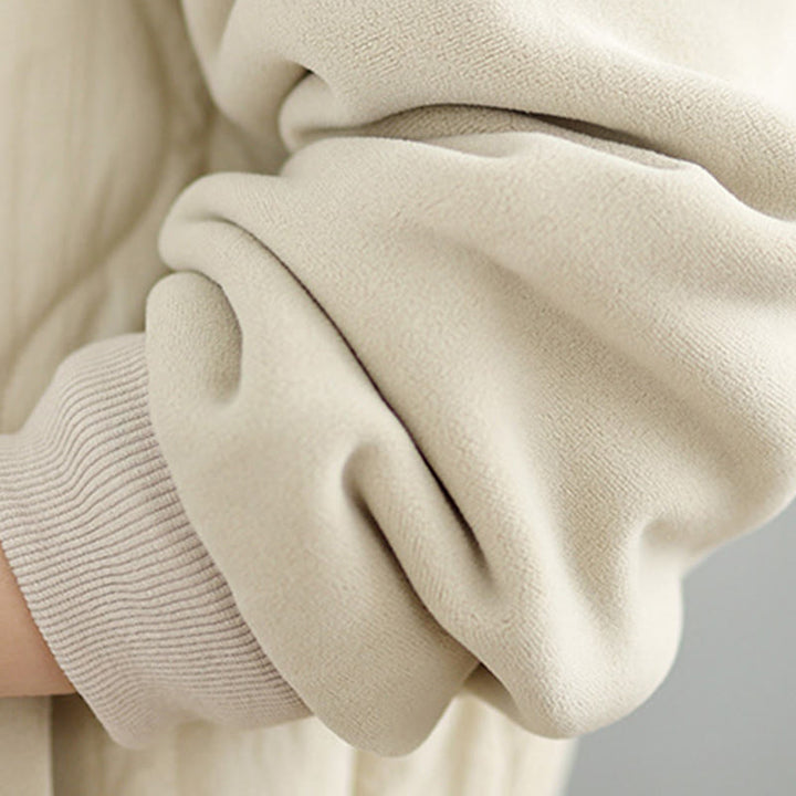 Buddha Stones Damen-Baumwolljacke mit langen Ärmeln, dicker, warmer Kapuze und Taschen - image 8