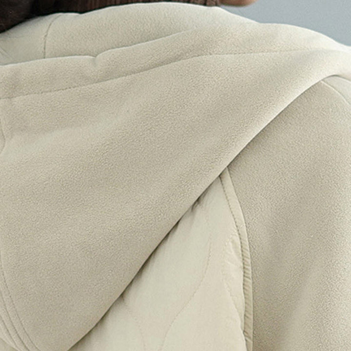 Buddha Stones Damen-Baumwolljacke mit langen Ärmeln, dicker, warmer Kapuze und Taschen - image 6
