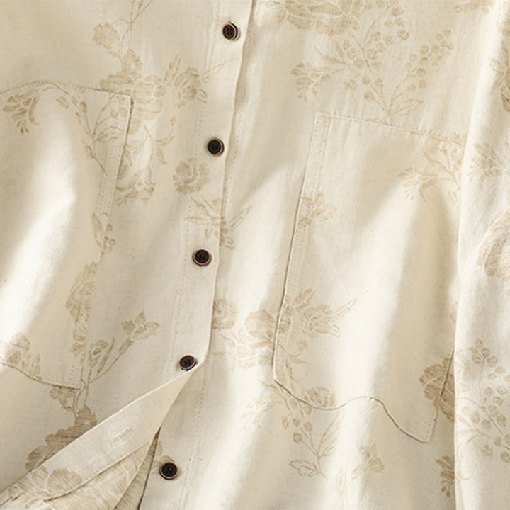Lässiges Damen-Langarmhemd aus Polyester mit Buddha Stones und bedrucktem Muster - image 15