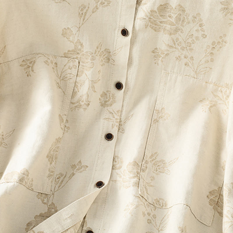 Lässiges Damen-Langarmhemd aus Polyester mit Buddha Stones und bedrucktem Muster - image 14