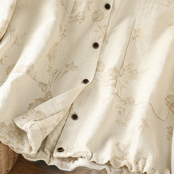 Lässiges Damen-Langarmhemd aus Polyester mit Buddha Stones und bedrucktem Muster - image 16