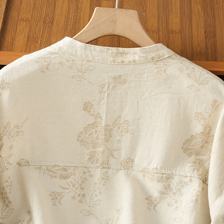 Lässiges Damen-Langarmhemd aus Polyester mit Buddha Stones und bedrucktem Muster - image 13