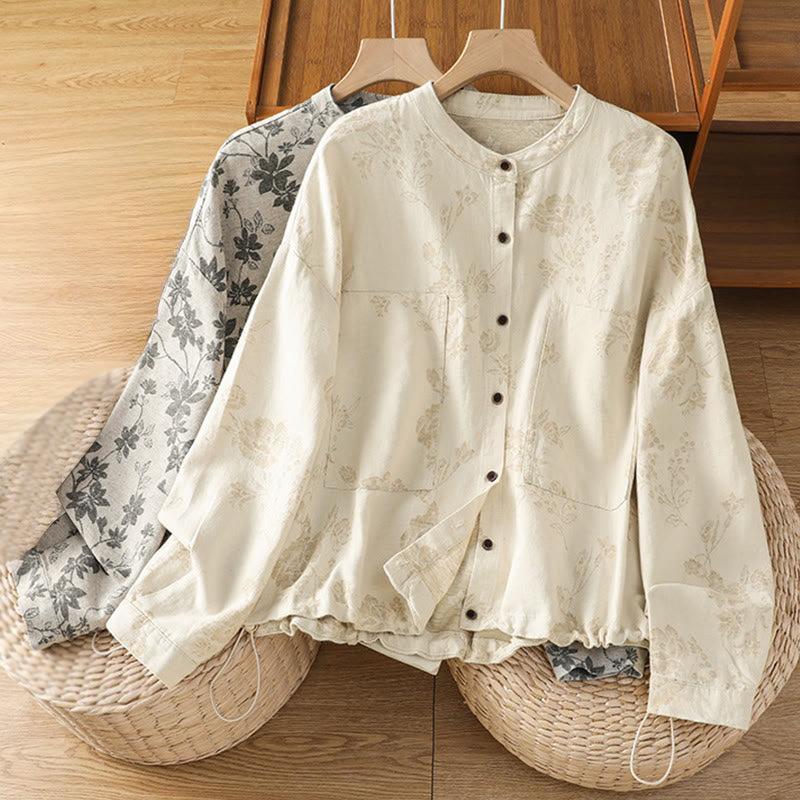 Lässiges Damen-Langarmhemd aus Polyester mit Buddha Stones und bedrucktem Muster - image 21