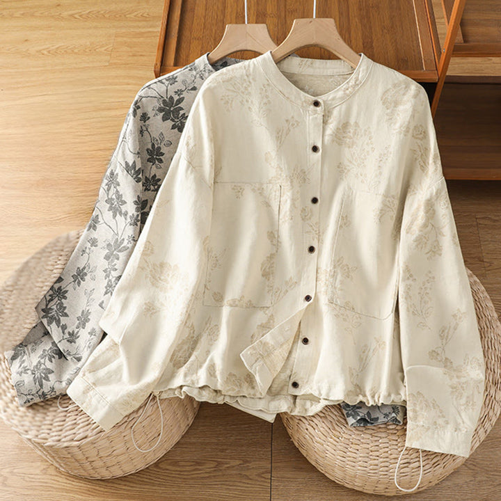 Lässiges Damen-Langarmhemd aus Polyester mit Buddha Stones und bedrucktem Muster - image 21