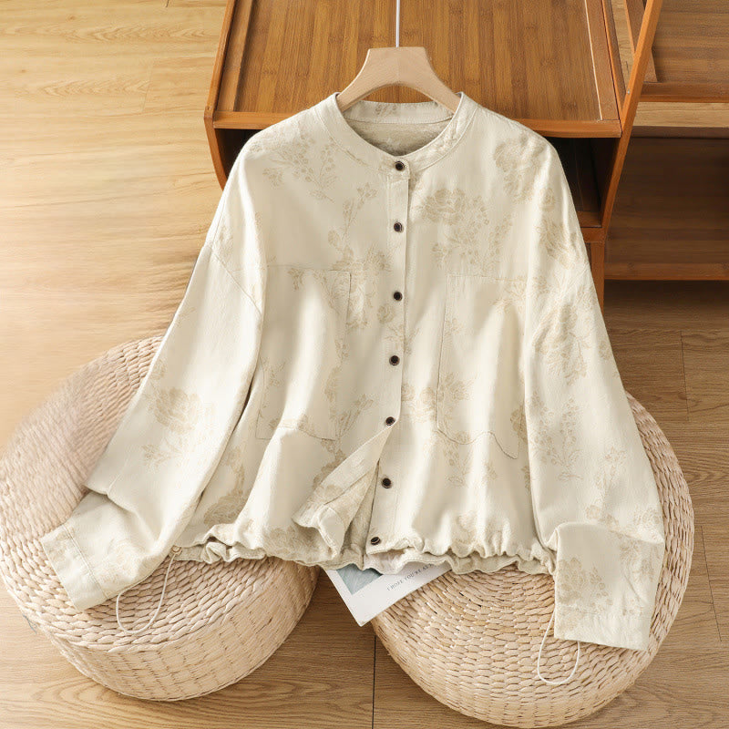 Lässiges Damen-Langarmhemd aus Polyester mit Buddha Stones und bedrucktem Muster - PapayaPeitsche - US14， UK/AU18，EU46 (2XL) - image 10