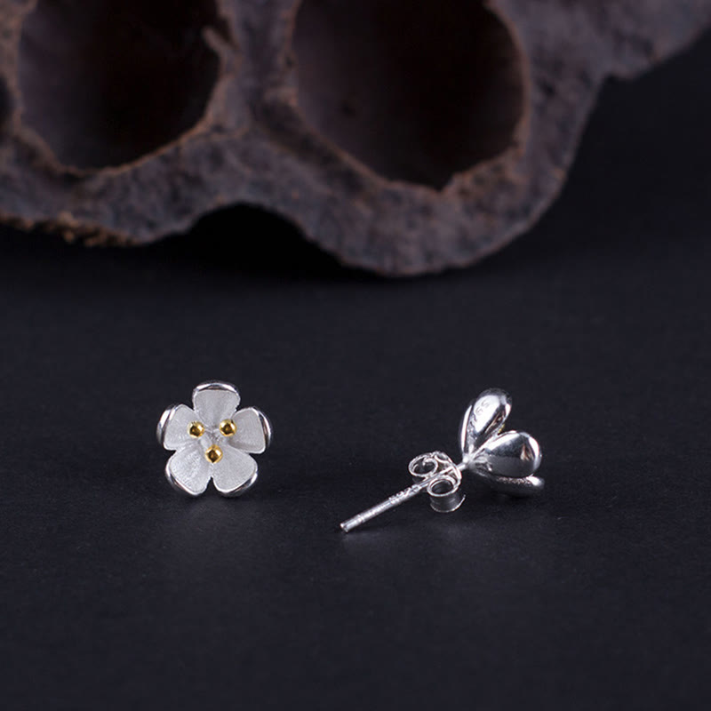 Buddha Stones 925 Sterling Silber Goldene Staubblätter Balance Ohrringe  - image 4