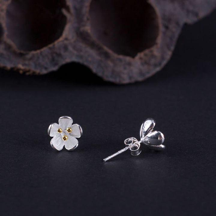 Buddha Stones 925 Sterling Silber Goldene Staubblätter Balance Ohrringe  - image 4