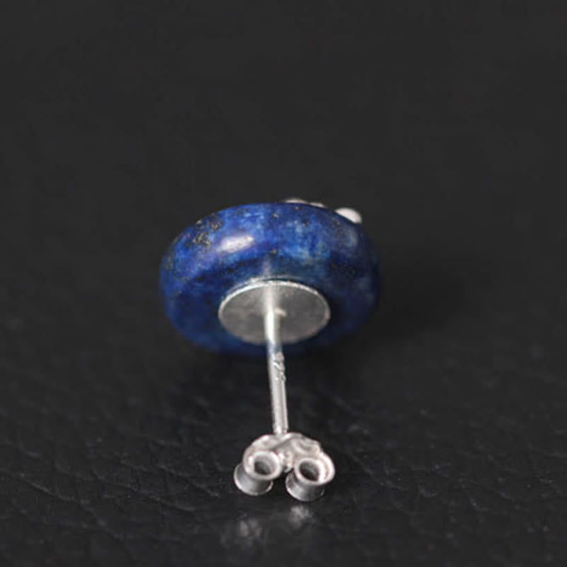 Buddha Stones Lazurite 925 Sterling Silber Lotus Muster Erleuchtung Ohrringe  - image 10