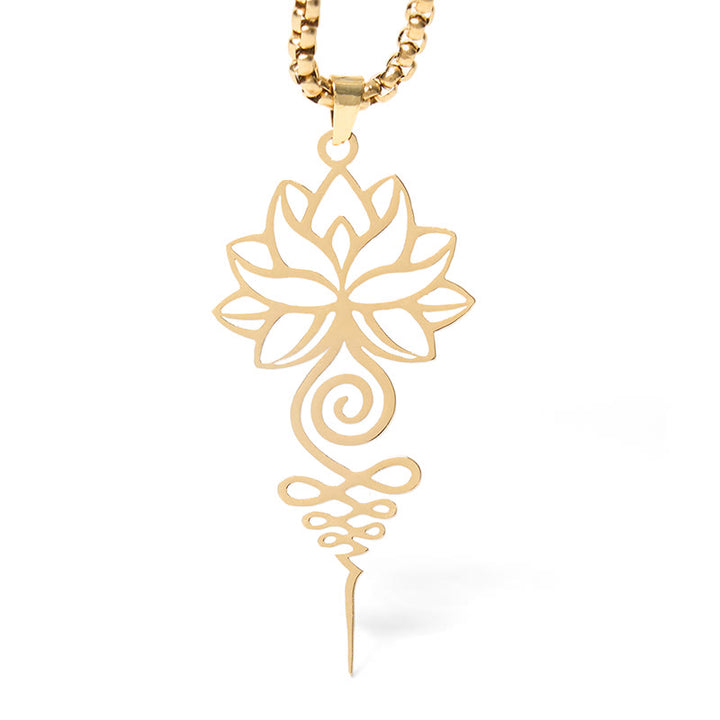 Buddha Stones, Lotus, Unalome, Chakra-Symbol-Design, Edelstahl, Erleuchtung, Halskettenanhänger - image 11