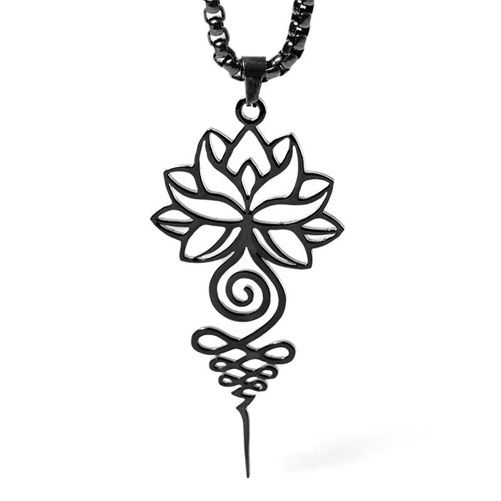Buddha Stones, Lotus, Unalome, Chakra-Symbol-Design, Edelstahl, Erleuchtung, Halskettenanhänger - image 17