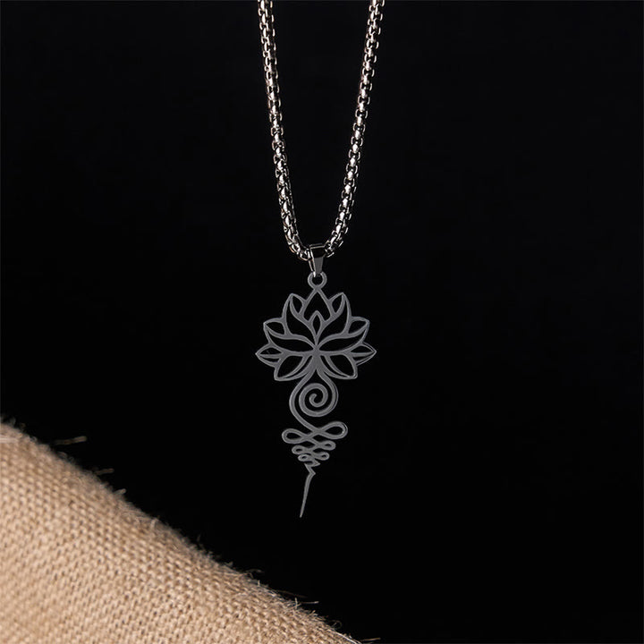 Buddha Stones, Lotus, Unalome, Chakra-Symbol-Design, Edelstahl, Erleuchtung, Halskettenanhänger - image 13
