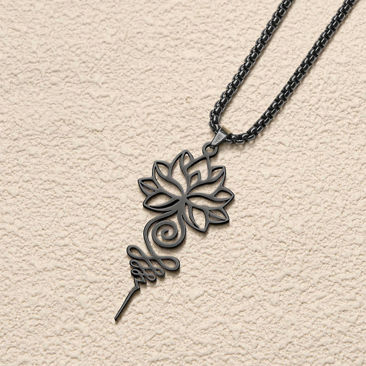 Buddha Stones, Lotus, Unalome, Chakra-Symbol-Design, Edelstahl, Erleuchtung, Halskettenanhänger - image 14