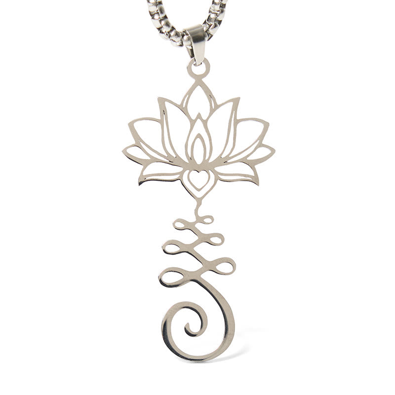 Buddha Stones, Chakra-Symbol, unregelmäßiges Design, Lotus, Edelstahl, Erleuchtung, Halskettenanhänger - image 5
