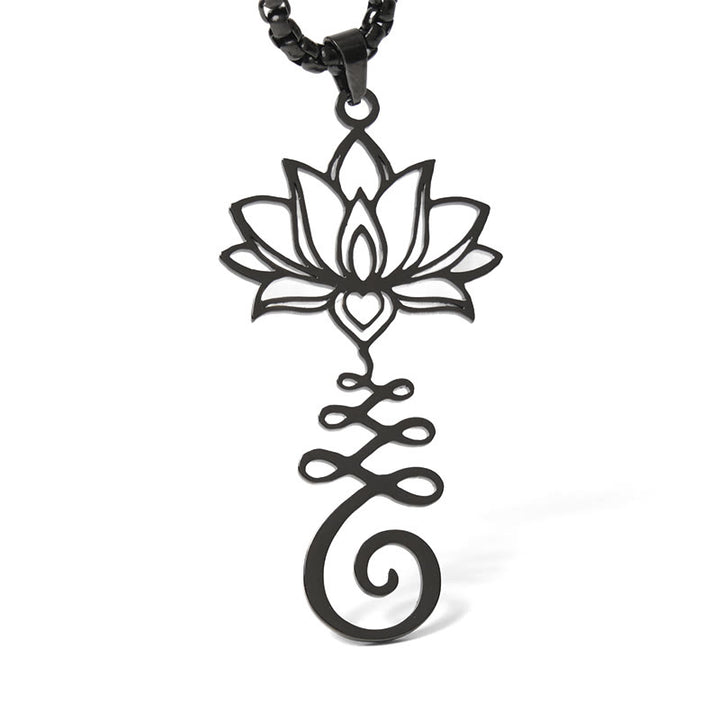 Buddha Stones, Chakra-Symbol, unregelmäßiges Design, Lotus, Edelstahl, Erleuchtung, Halskettenanhänger - image 18