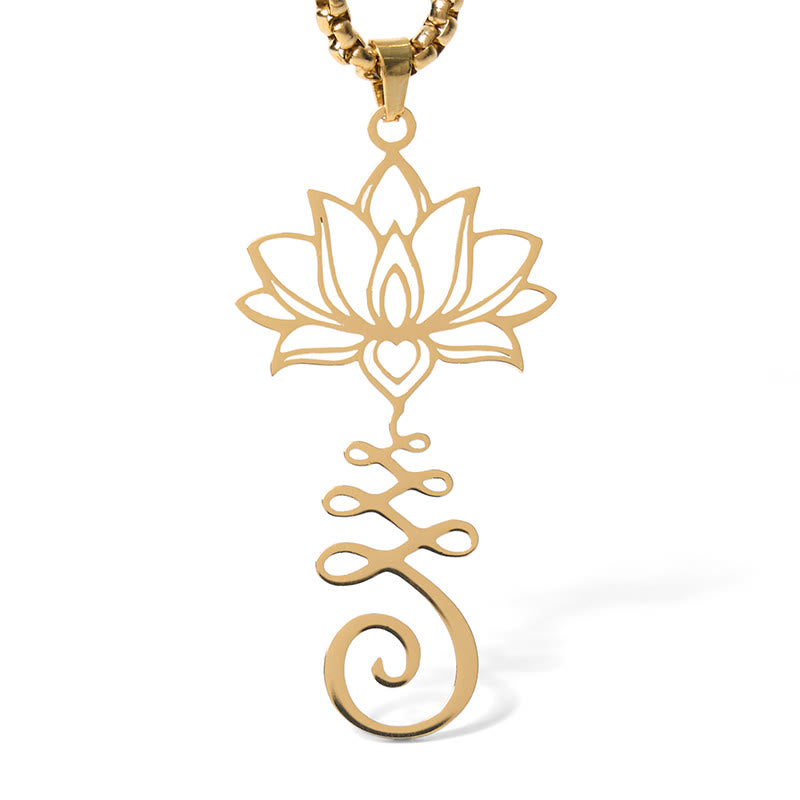 Buddha Stones, Chakra-Symbol, unregelmäßiges Design, Lotus, Edelstahl, Erleuchtung, Halskettenanhänger - image 12