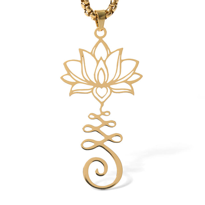 Buddha Stones, Chakra-Symbol, unregelmäßiges Design, Lotus, Edelstahl, Erleuchtung, Halskettenanhänger - image 12