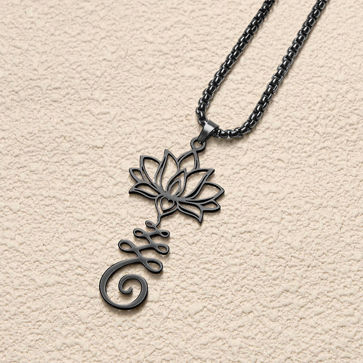 Buddha Stones, Chakra-Symbol, unregelmäßiges Design, Lotus, Edelstahl, Erleuchtung, Halskettenanhänger - image 15