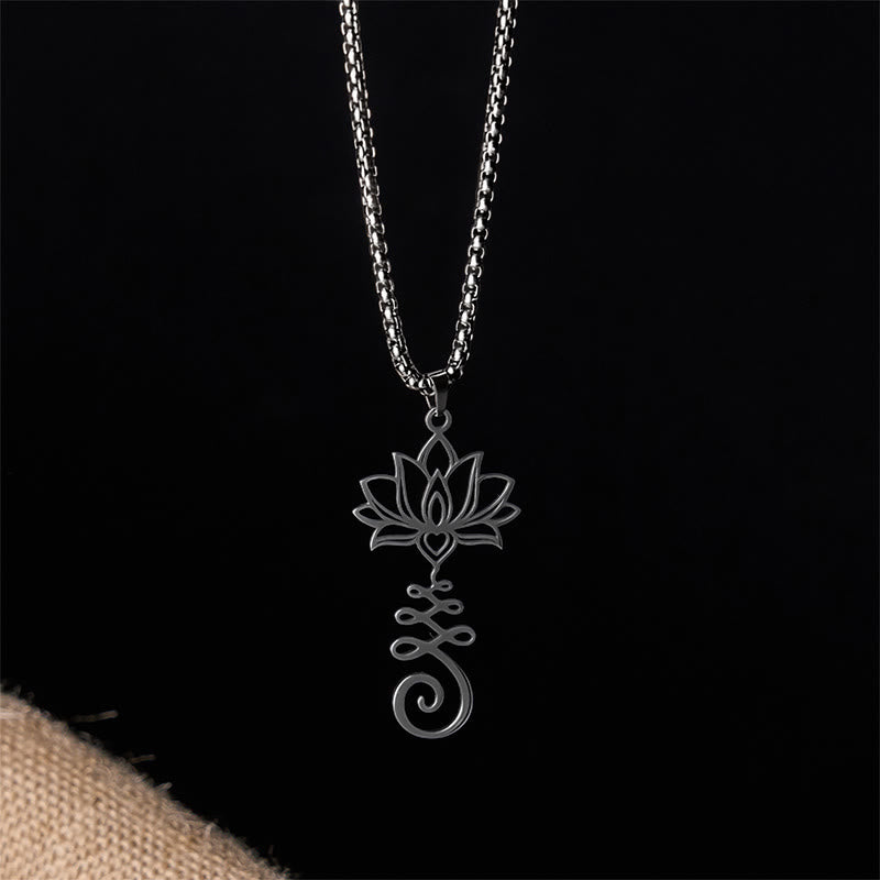 Buddha Stones, Chakra-Symbol, unregelmäßiges Design, Lotus, Edelstahl, Erleuchtung, Halskettenanhänger - image 14