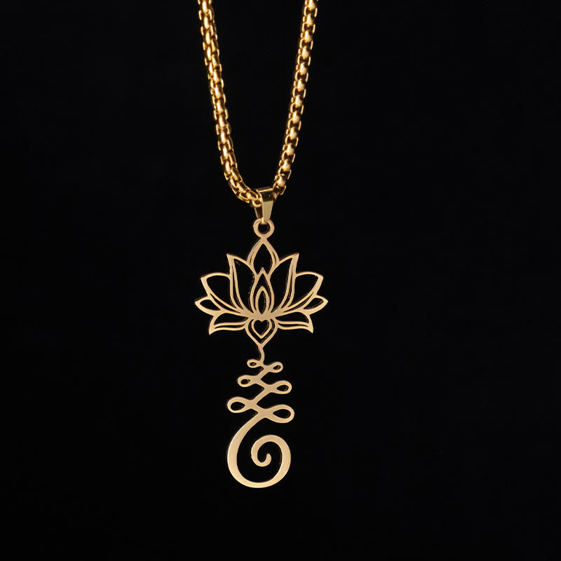 Buddha Stones, Chakra-Symbol, unregelmäßiges Design, Lotus, Edelstahl, Erleuchtung, Halskettenanhänger - image 8