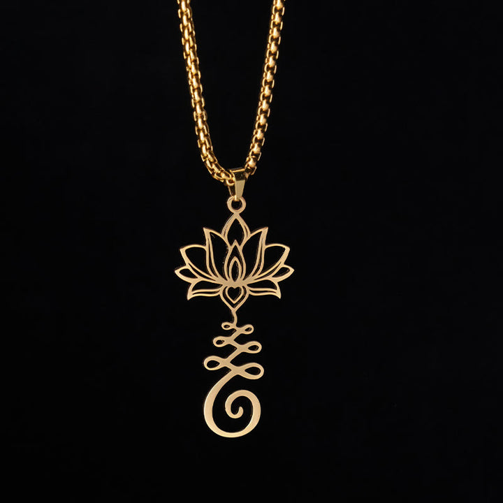 Buddha Stones, Chakra-Symbol, unregelmäßiges Design, Lotus, Edelstahl, Erleuchtung, Halskettenanhänger - image 8