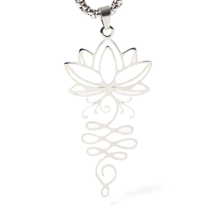 Buddha Stones, Lotus-Reben-Design, Chakra-Symbol, Edelstahl, Erleuchtung, Halskettenanhänger - image 5